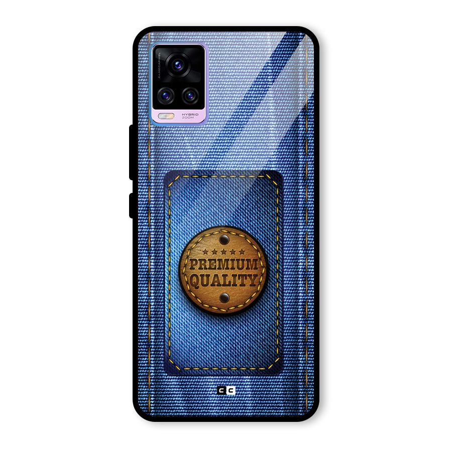 Premium Quality Denim Glass Back Case for Vivo V20 Pro