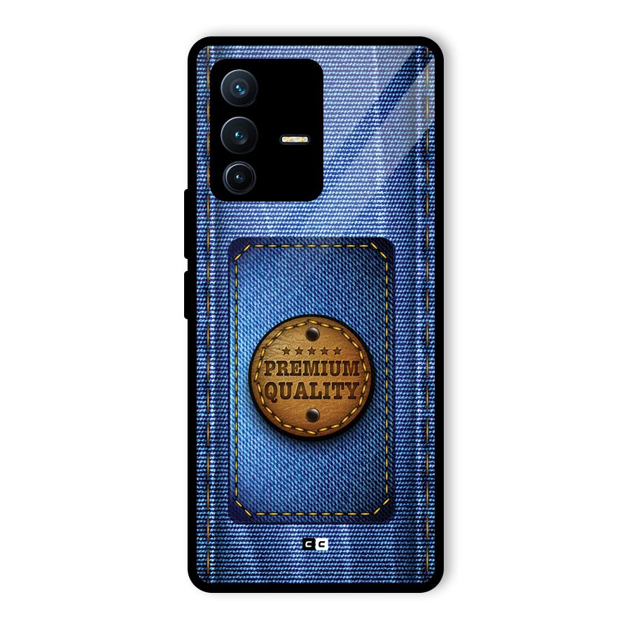 Premium Quality Denim Glass Back Case for Vivo V23 Pro