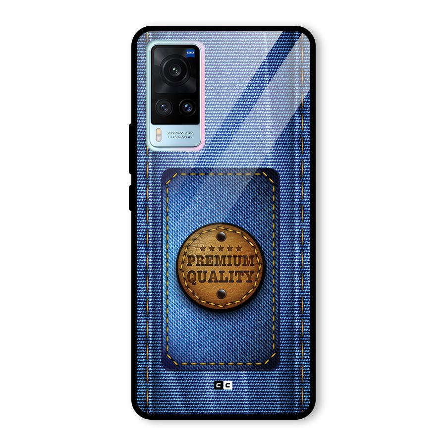 Premium Quality Denim Glass Back Case for Vivo X60