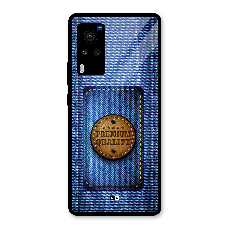 Premium Quality Denim Glass Back Case for Vivo X60 Pro