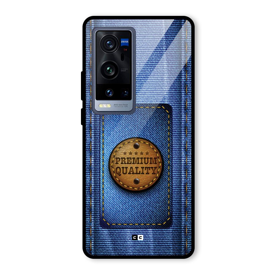 Premium Quality Denim Glass Back Case for Vivo X60 Pro Plus