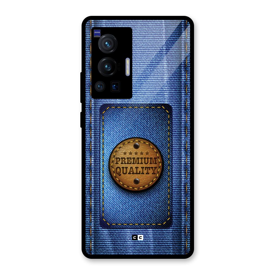 Premium Quality Denim Glass Back Case for Vivo X70 Pro