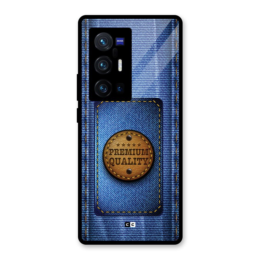 Premium Quality Denim Glass Back Case for Vivo X70 Pro Plus