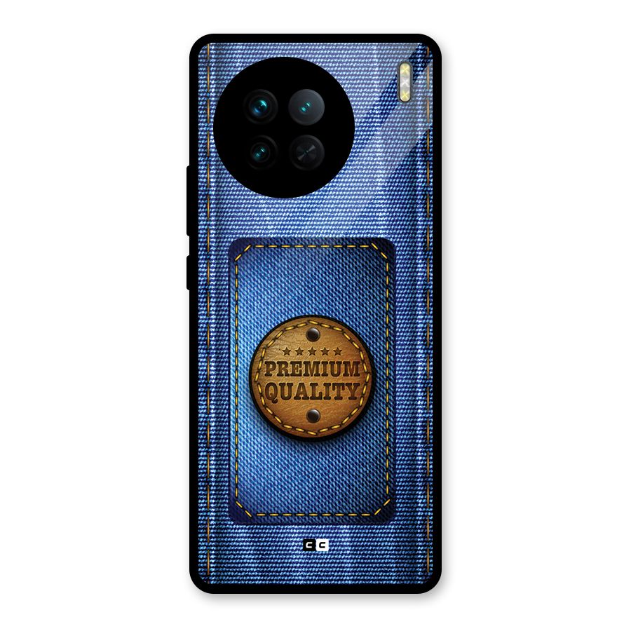 Premium Quality Denim Glass Back Case for Vivo X90