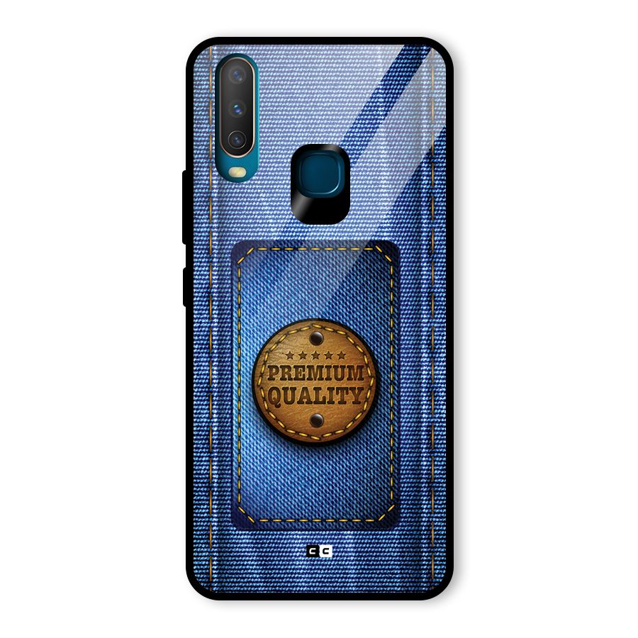 Premium Quality Denim Glass Back Case for Vivo Y17