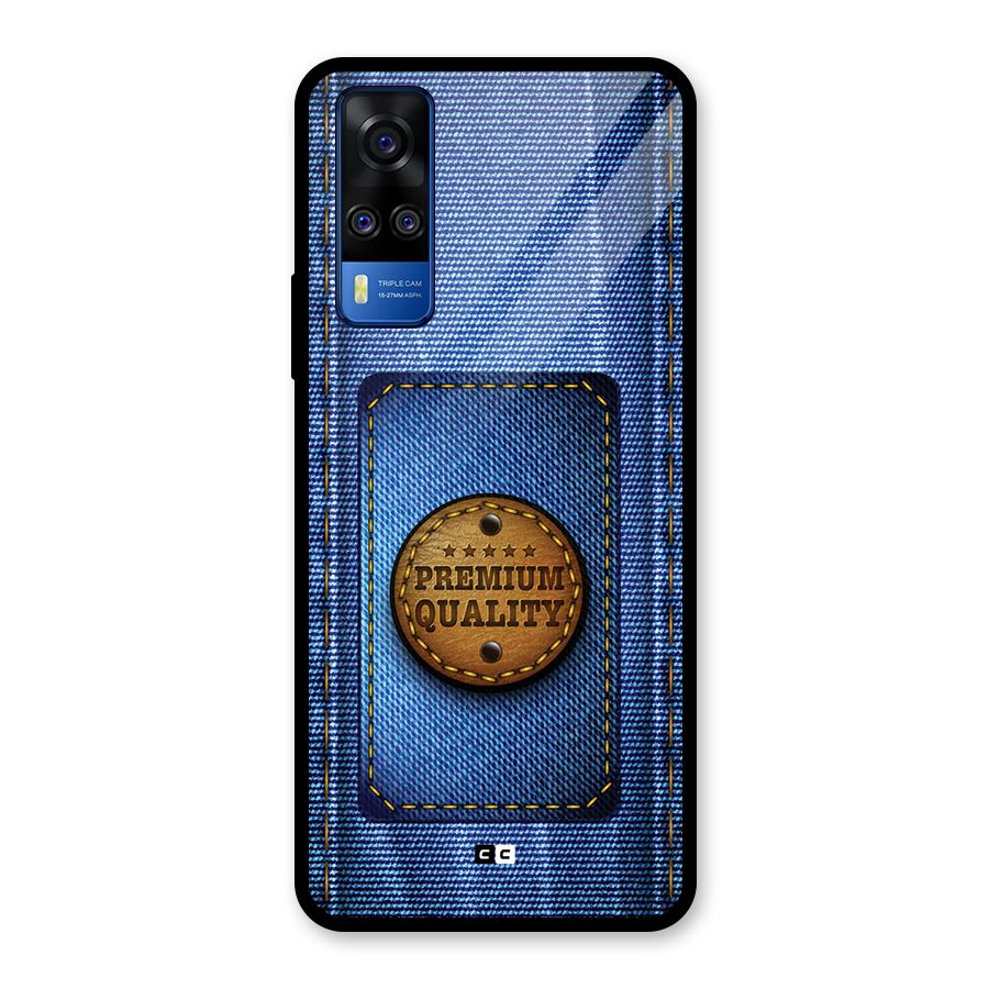 Premium Quality Denim Glass Back Case for Vivo Y31