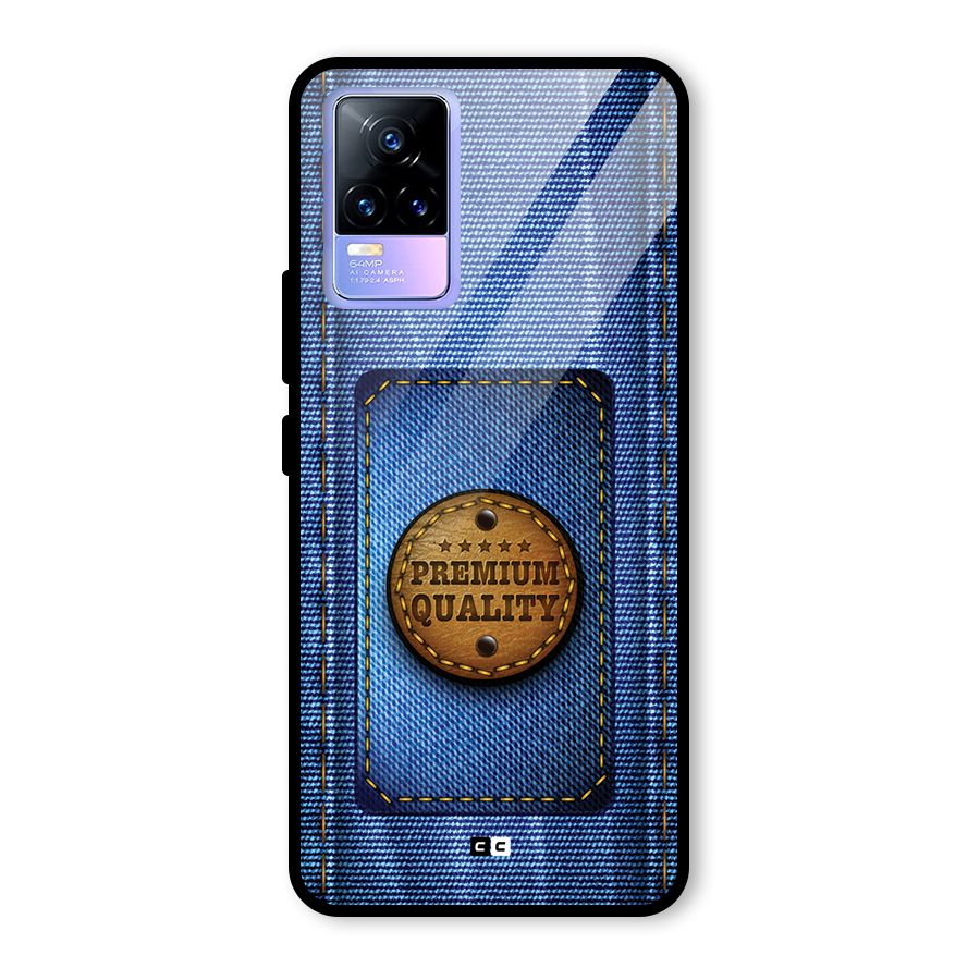 Premium Quality Denim Glass Back Case for Vivo Y73