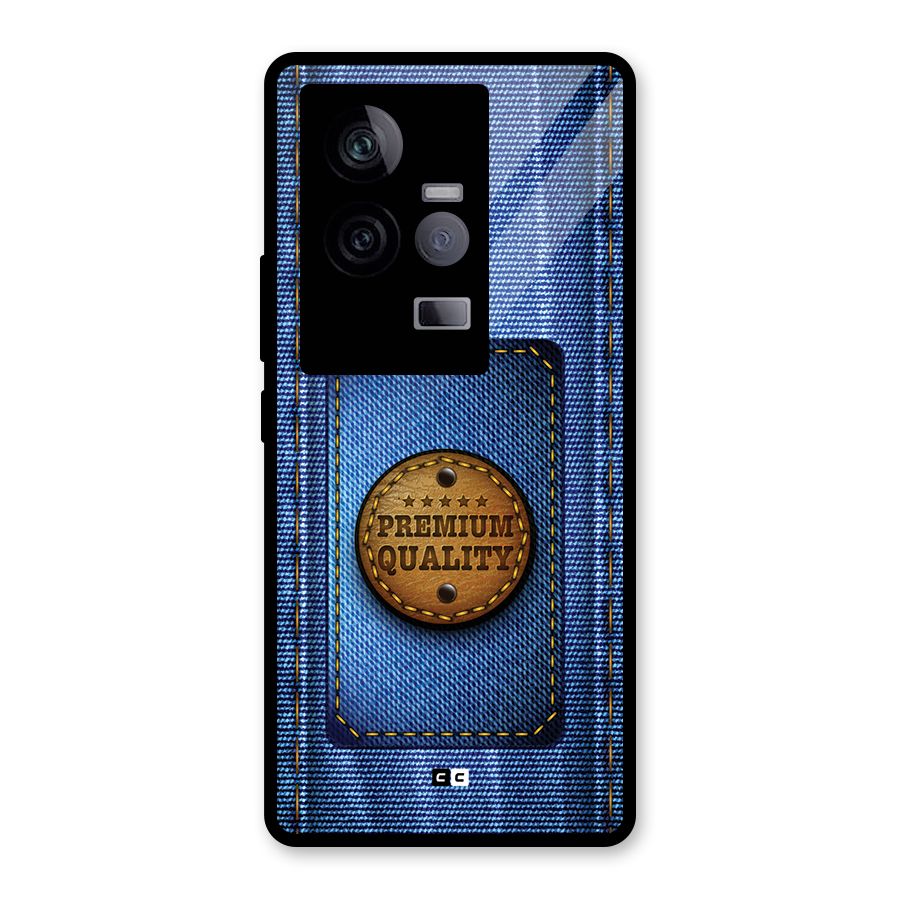 Premium Quality Denim Glass Back Case for Vivo iQOO 11 5G