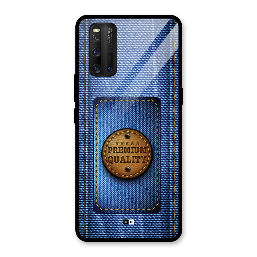 Premium Quality Denim Glass Back Case for Vivo iQOO 3