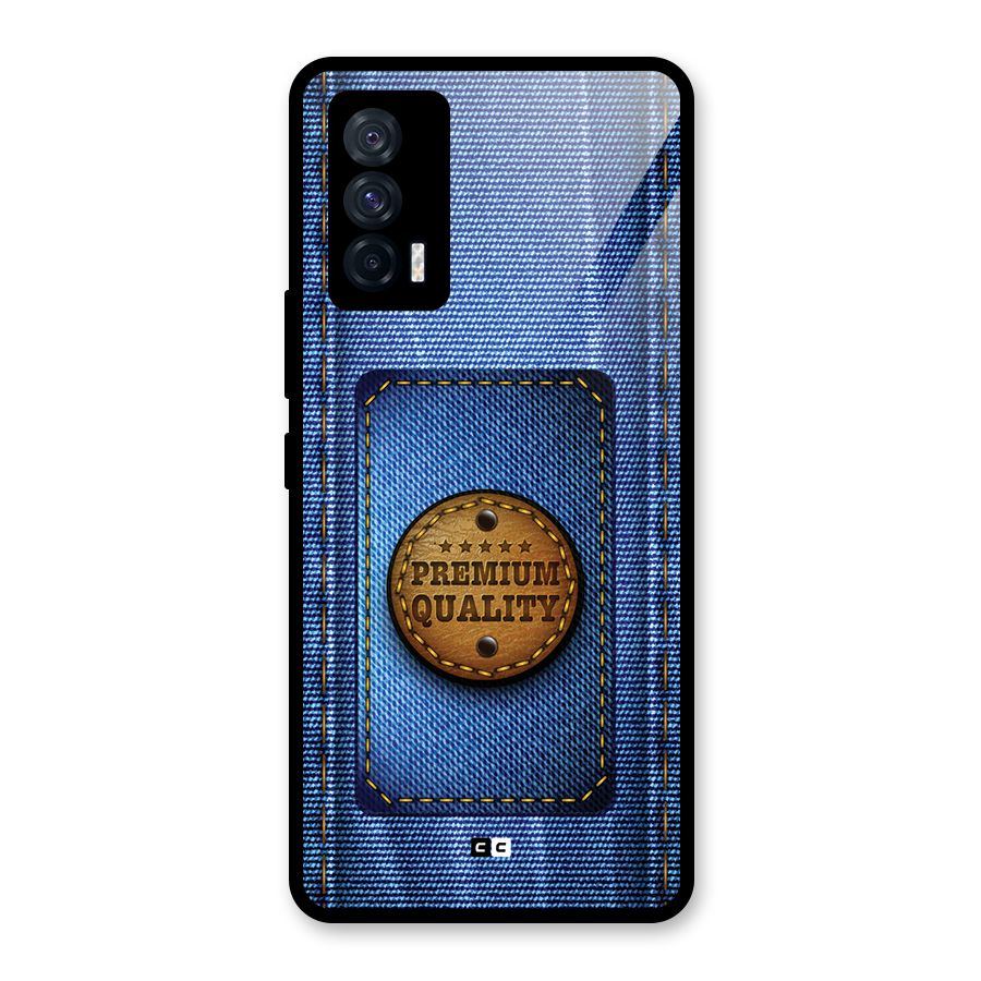 Premium Quality Denim Glass Back Case for Vivo iQOO 7 5G