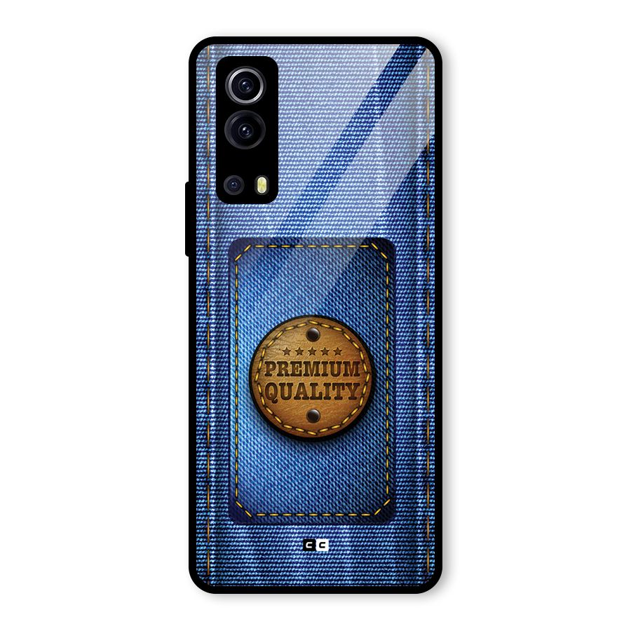 Premium Quality Denim Glass Back Case for Vivo iQOO Z3