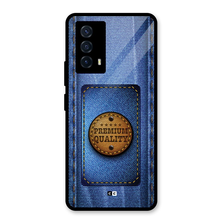Premium Quality Denim Glass Back Case for Vivo iQOO Z5