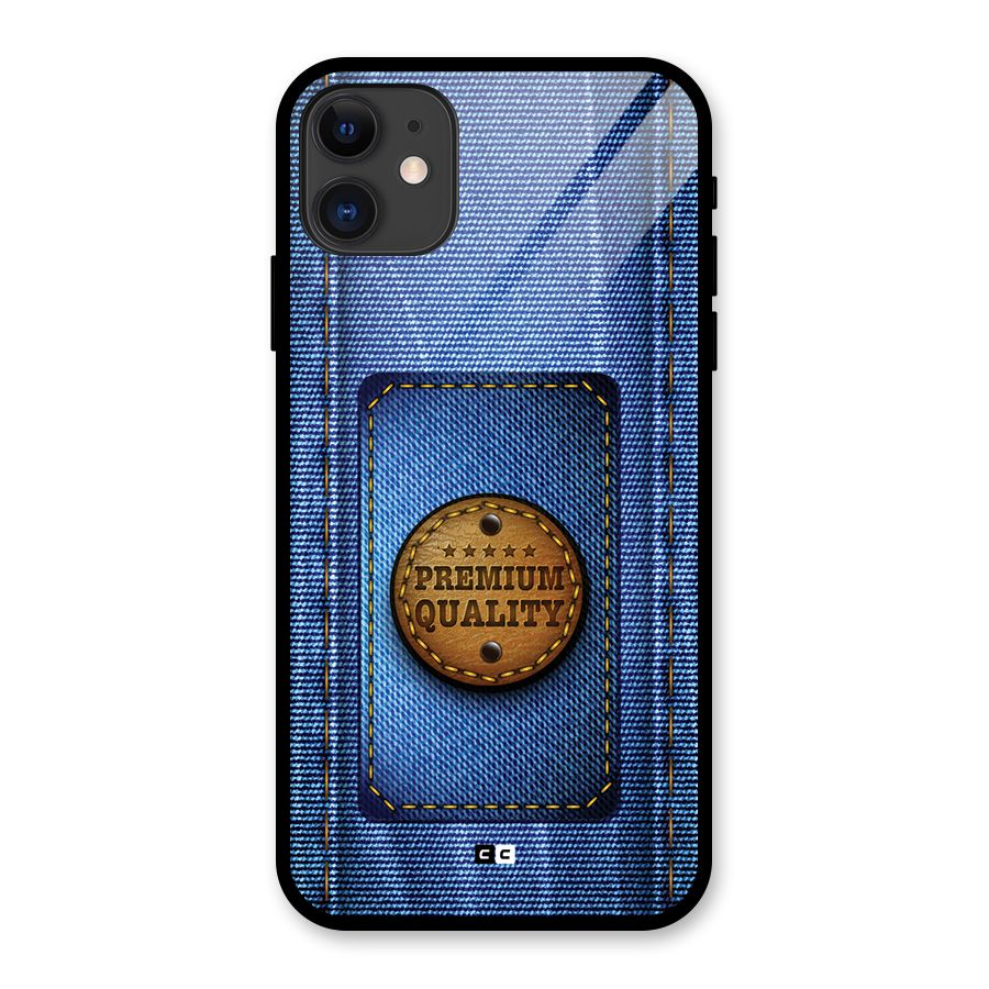 Premium Quality Denim Glass Back Case for iPhone 11