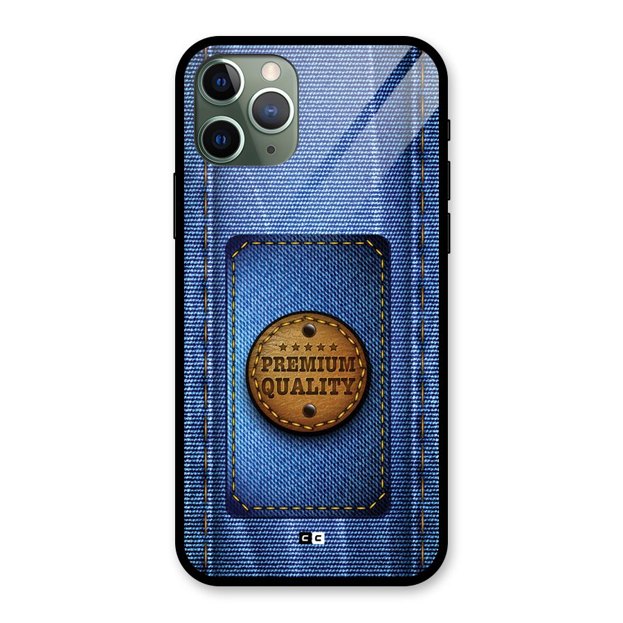 Premium Quality Denim Glass Back Case for iPhone 11 Pro