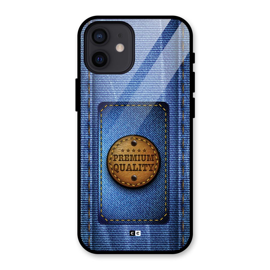 Premium Quality Denim Glass Back Case for iPhone 12