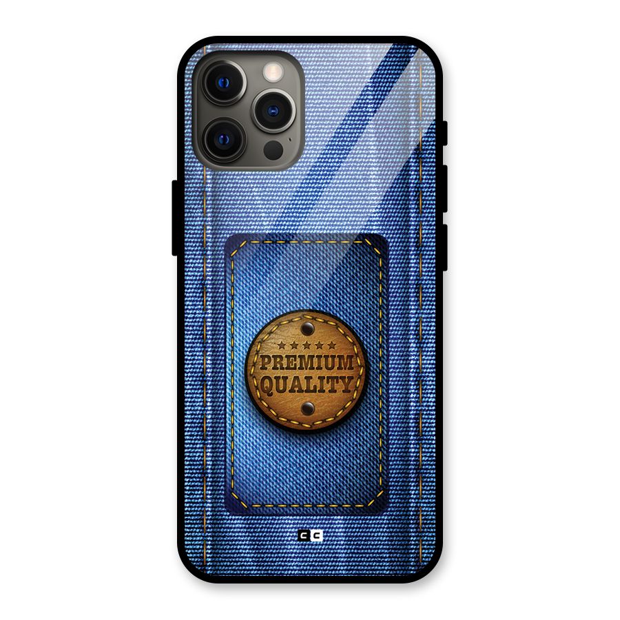 Premium Quality Denim Glass Back Case for iPhone 12 Pro Max