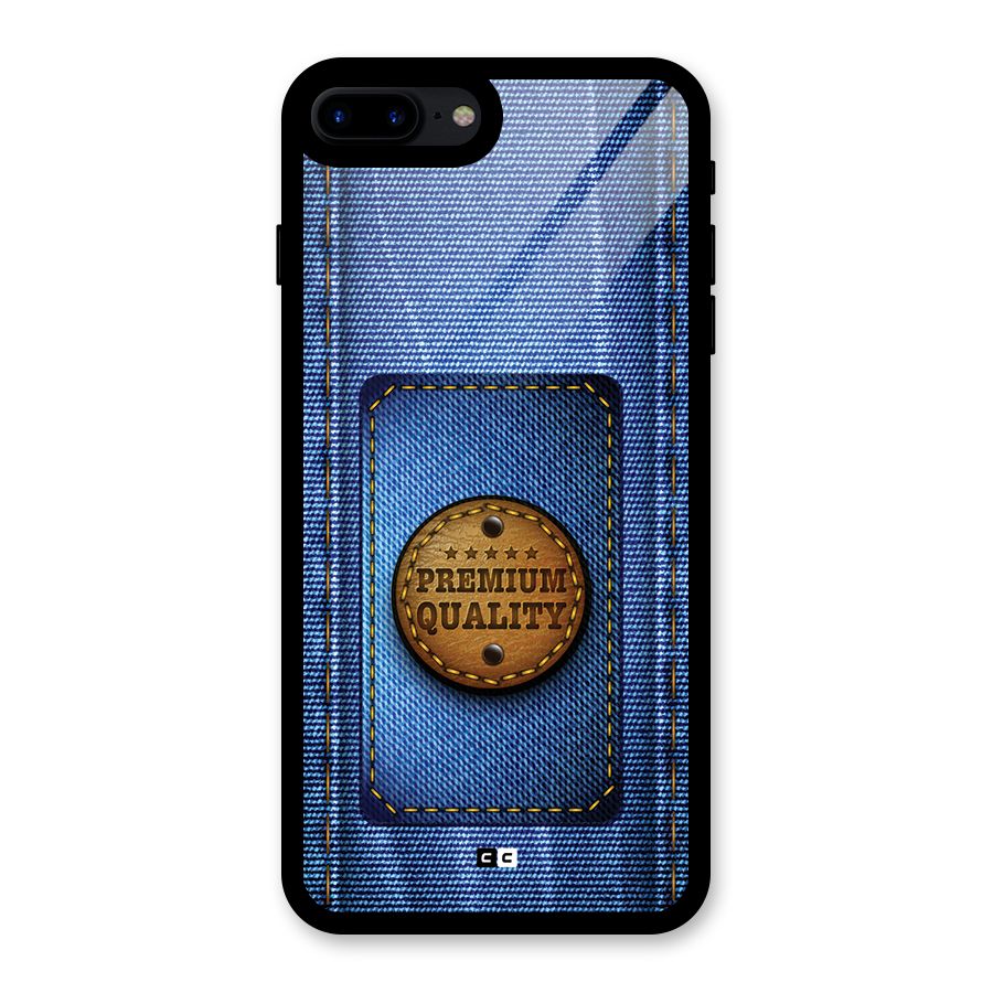 Premium Quality Denim Glass Back Case for iPhone 8 Plus