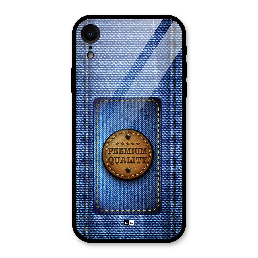 Premium Quality Denim Glass Back Case for iPhone XR