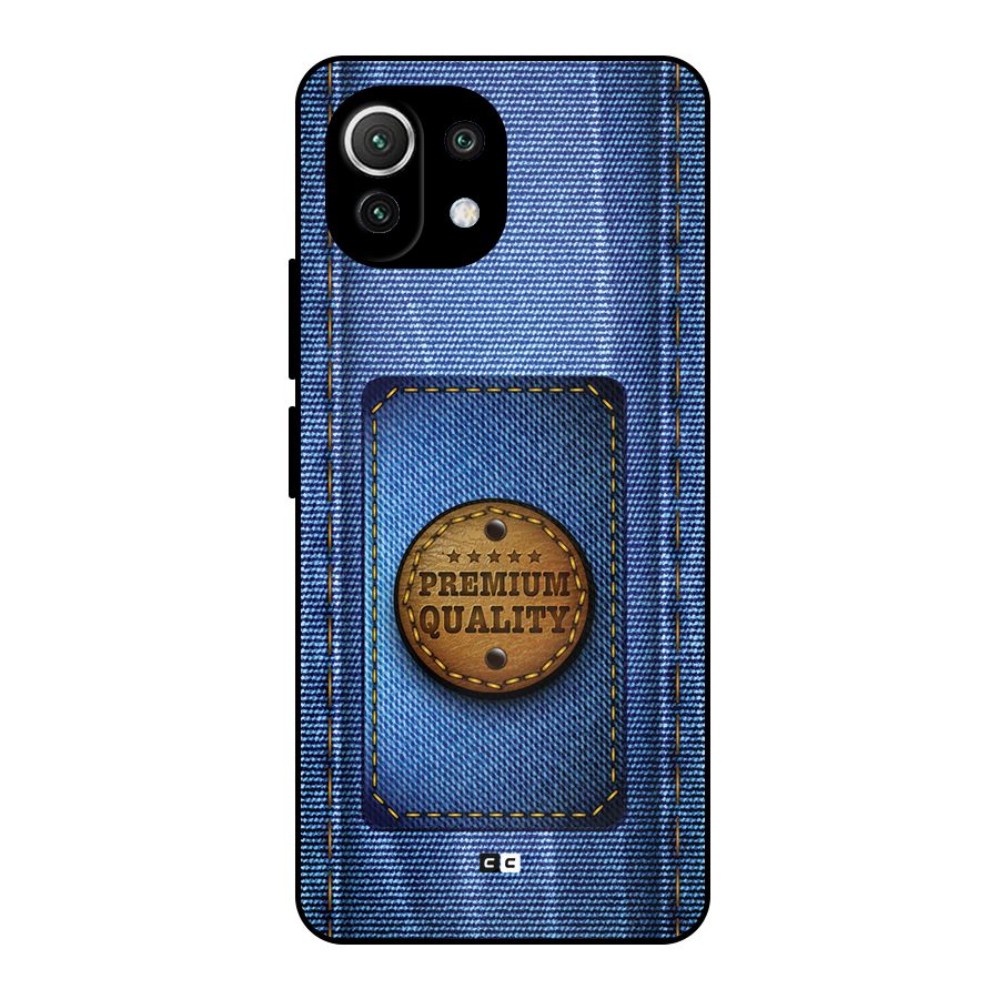 Premium Quality Denim Metal Back Case for Mi 11 Lite