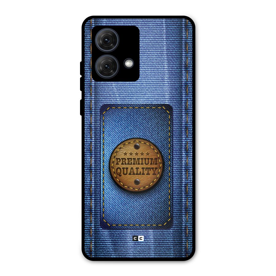 Premium Quality Denim Metal Back Case for Moto G84