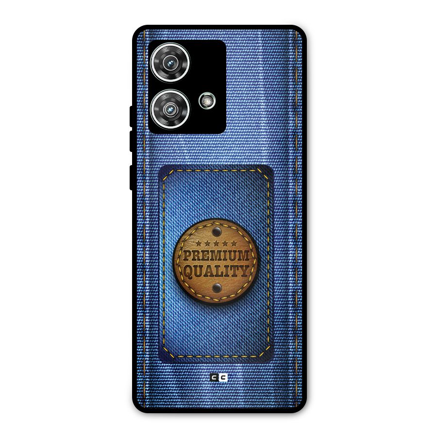 Premium Quality Denim Metal Back Case for Motorola Edge 40 Neo