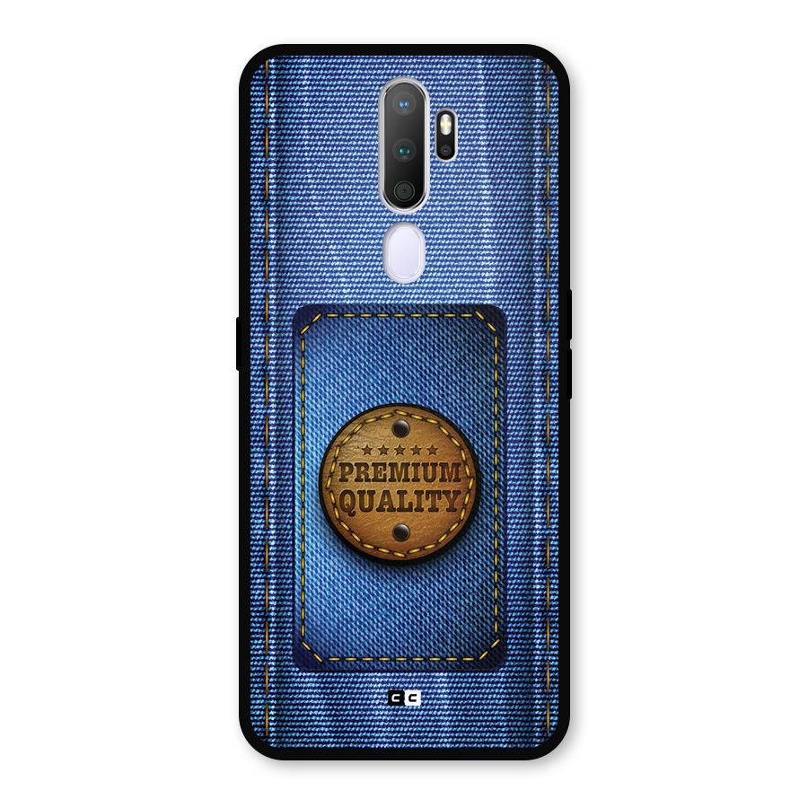 Premium Quality Denim Metal Back Case for Oppo A5 (2020)