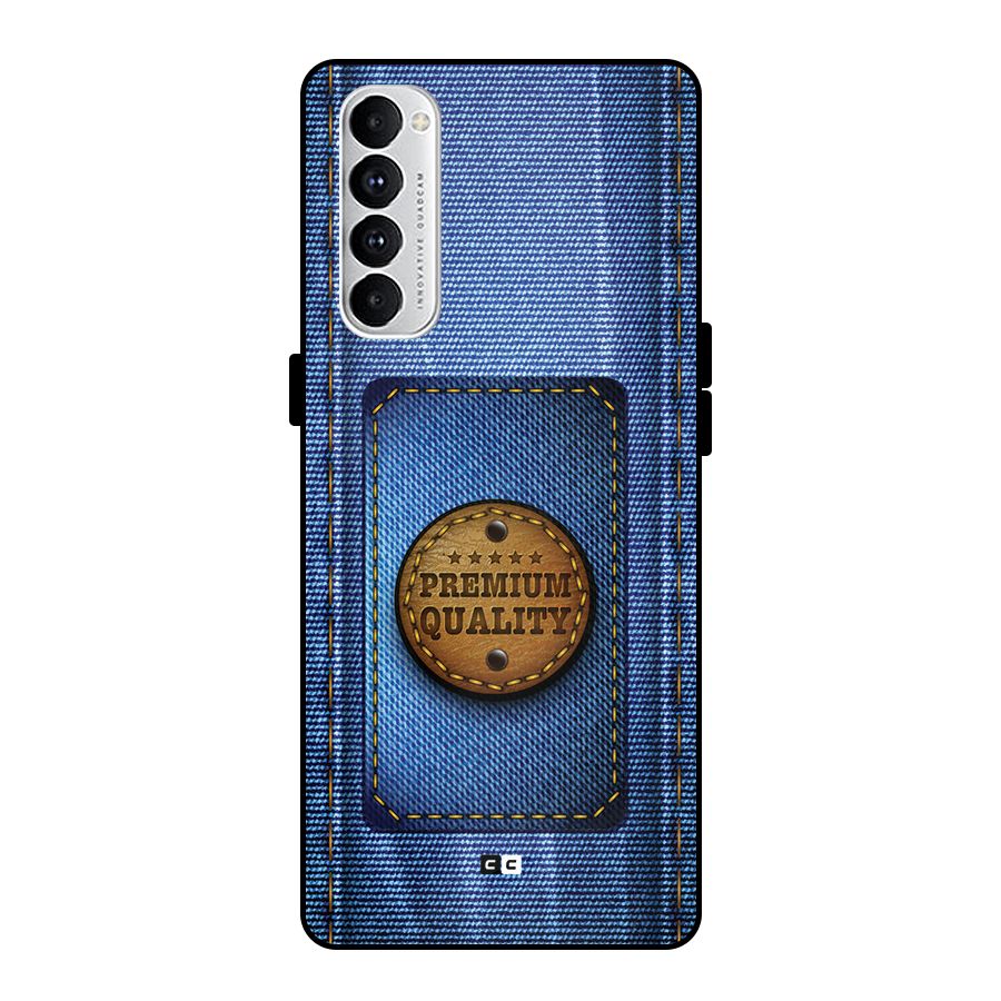 Premium Quality Denim Metal Back Case for Oppo Reno4 Pro