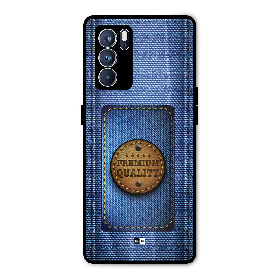 Premium Quality Denim Metal Back Case for Oppo Reno6 Pro 5G
