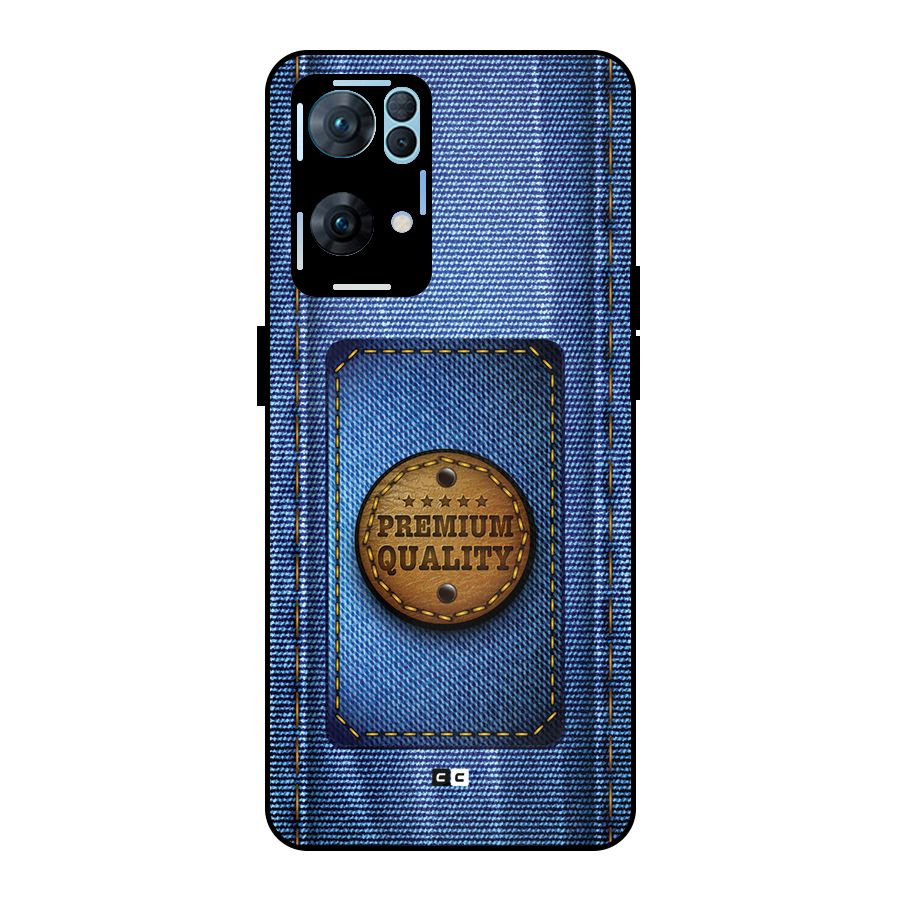 Premium Quality Denim Metal Back Case for Oppo Reno7 Pro 5G