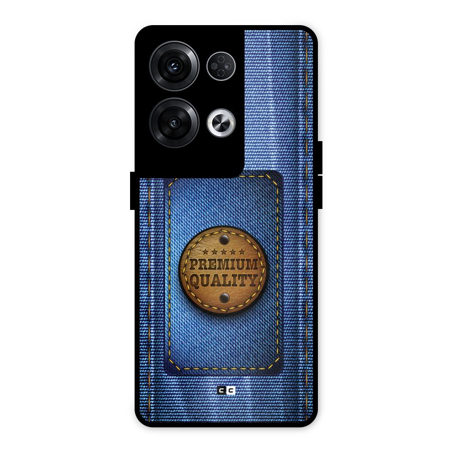 Premium Quality Denim Metal Back Case for Oppo Reno8 Pro 5G