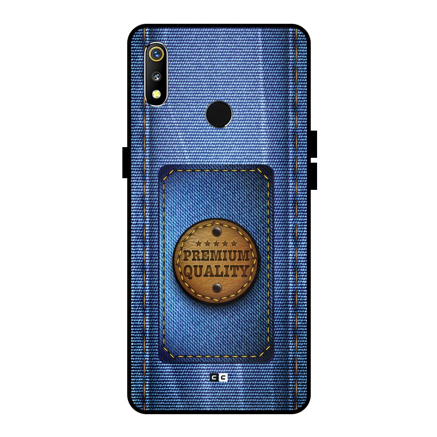Premium Quality Denim Metal Back Case for Realme 3i