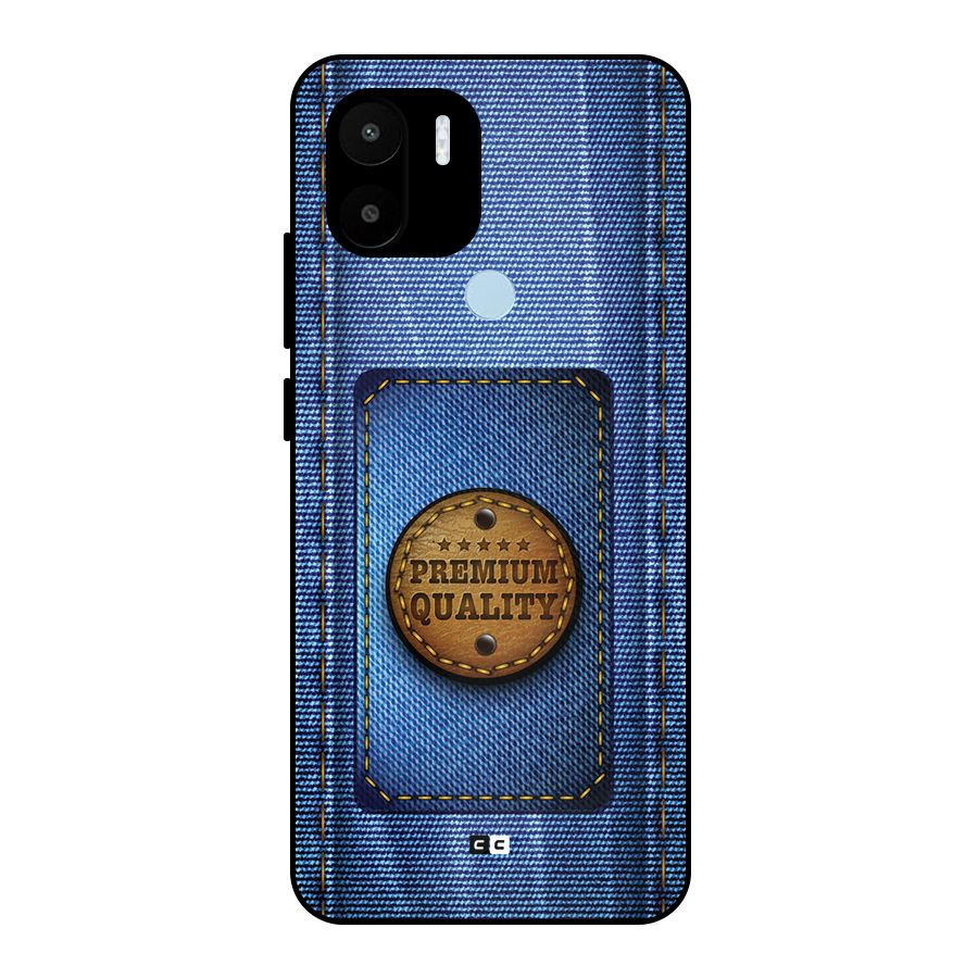 Premium Quality Denim Metal Back Case for Redmi A2 Plus