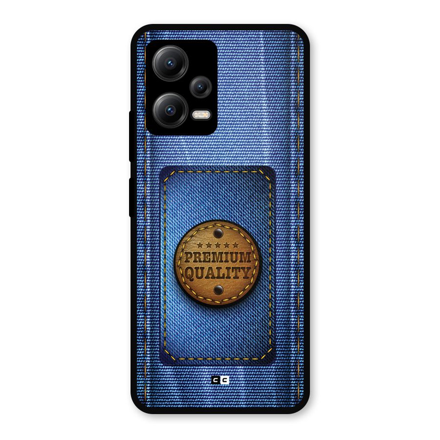 Premium Quality Denim Metal Back Case for Redmi Note 12 5G
