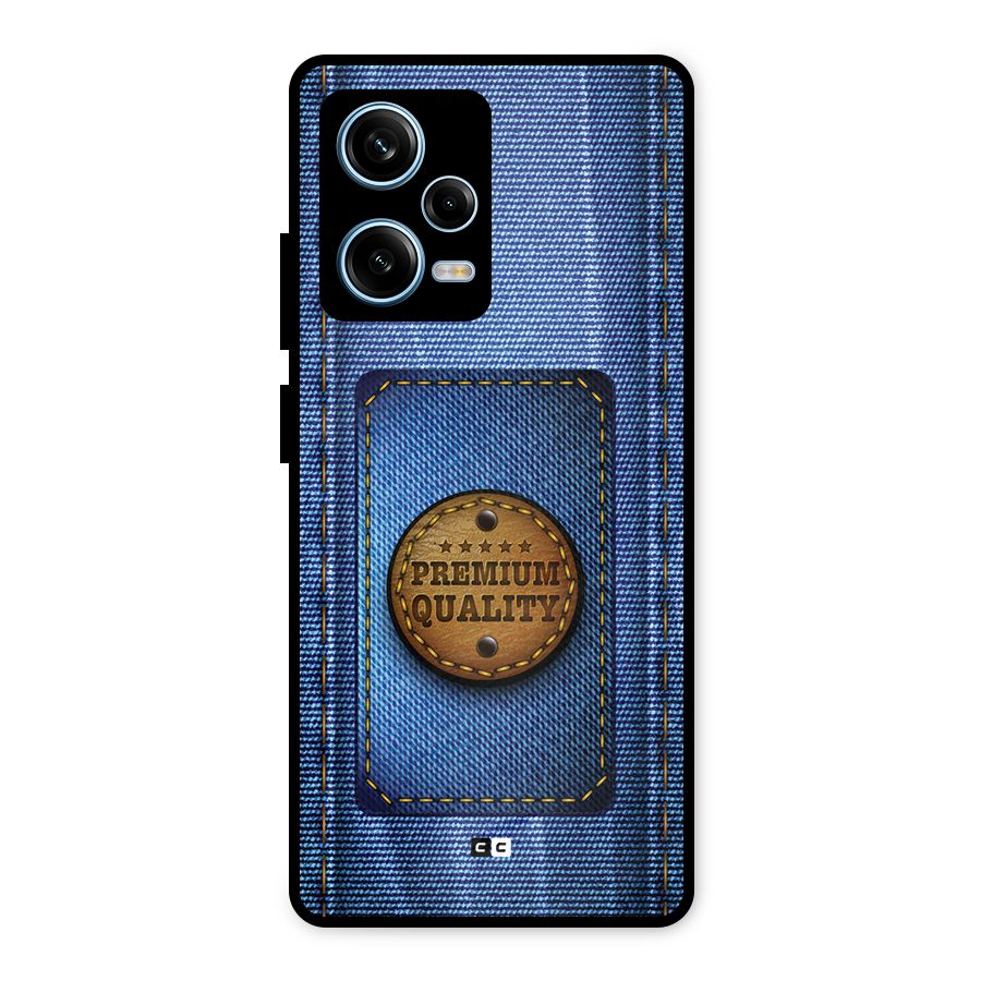 Premium Quality Denim Metal Back Case for Redmi Note 12 Pro