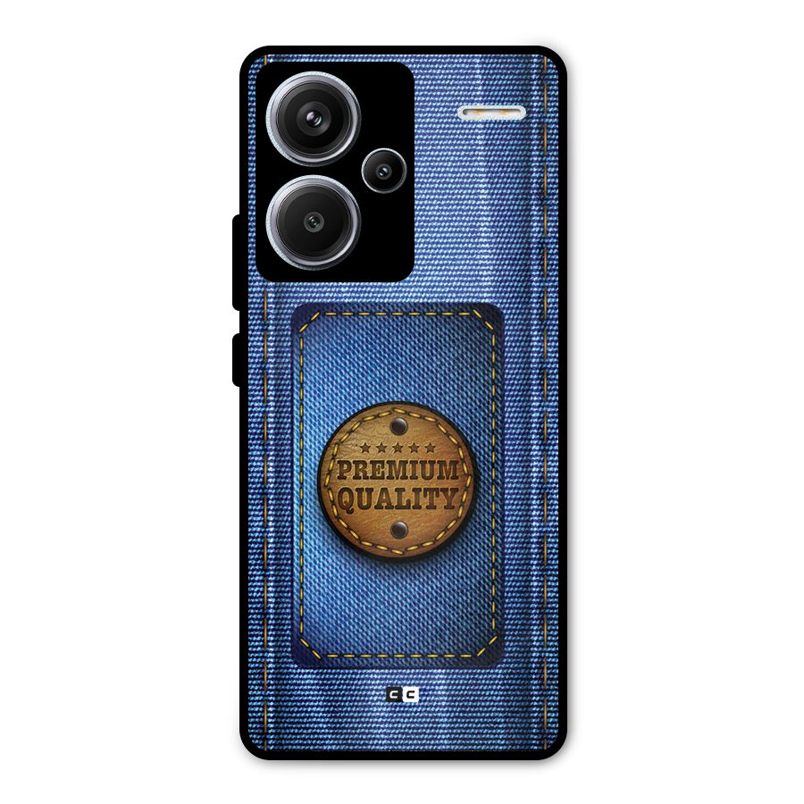 Premium Quality Denim Metal Back Case for Redmi Note 13 Pro Plus