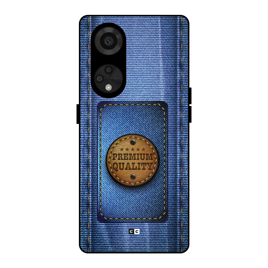 Premium Quality Denim Metal Back Case for Reno8 T 5G