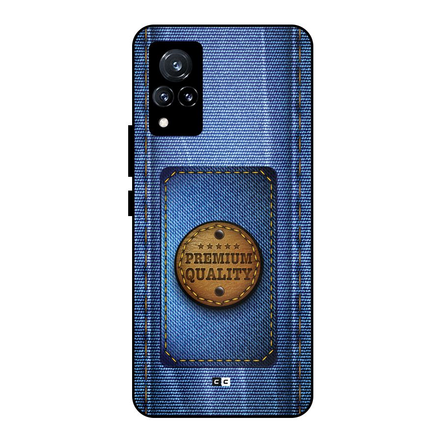 Premium Quality Denim Metal Back Case for Vivo V21 5G