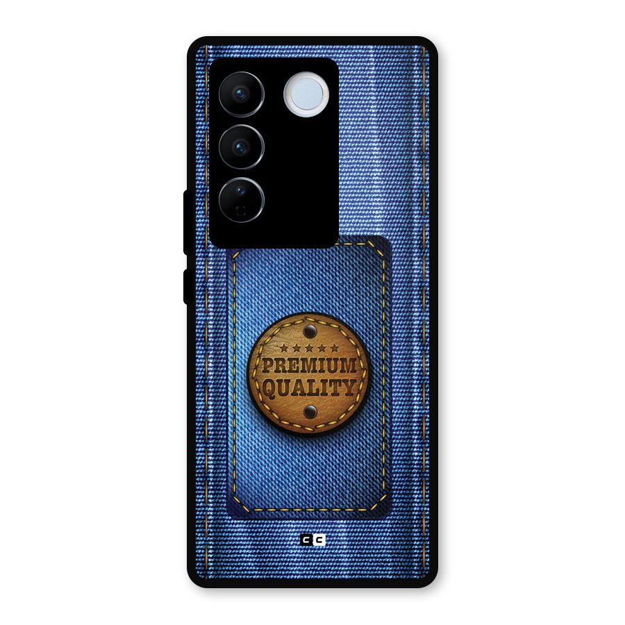 Premium Quality Denim Metal Back Case for Vivo V27