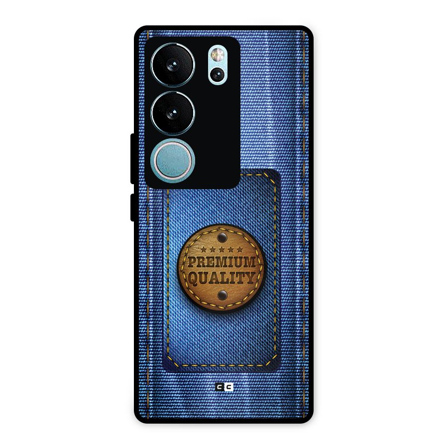 Premium Quality Denim Metal Back Case for Vivo V29