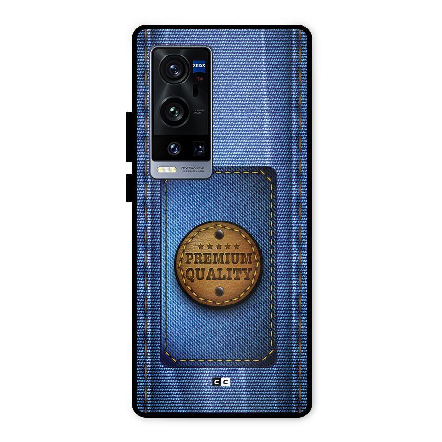 Premium Quality Denim Metal Back Case for Vivo X60 Pro Plus