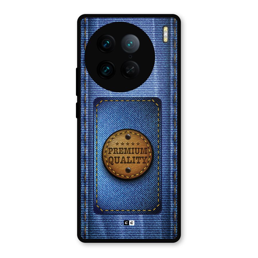 Premium Quality Denim Metal Back Case for Vivo X90 Pro