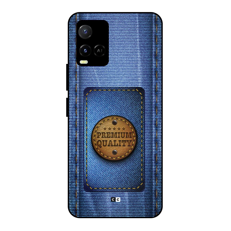 Premium Quality Denim Metal Back Case for Vivo Y21G