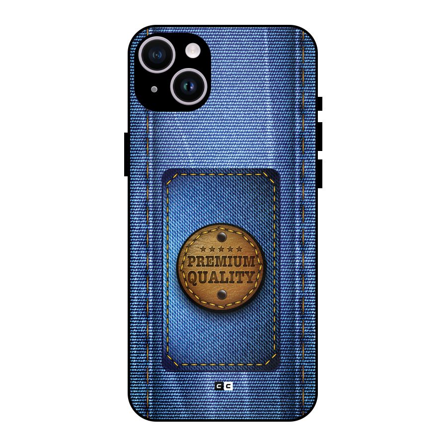 Premium Quality Denim Metal Back Case for iPhone 14 Plus