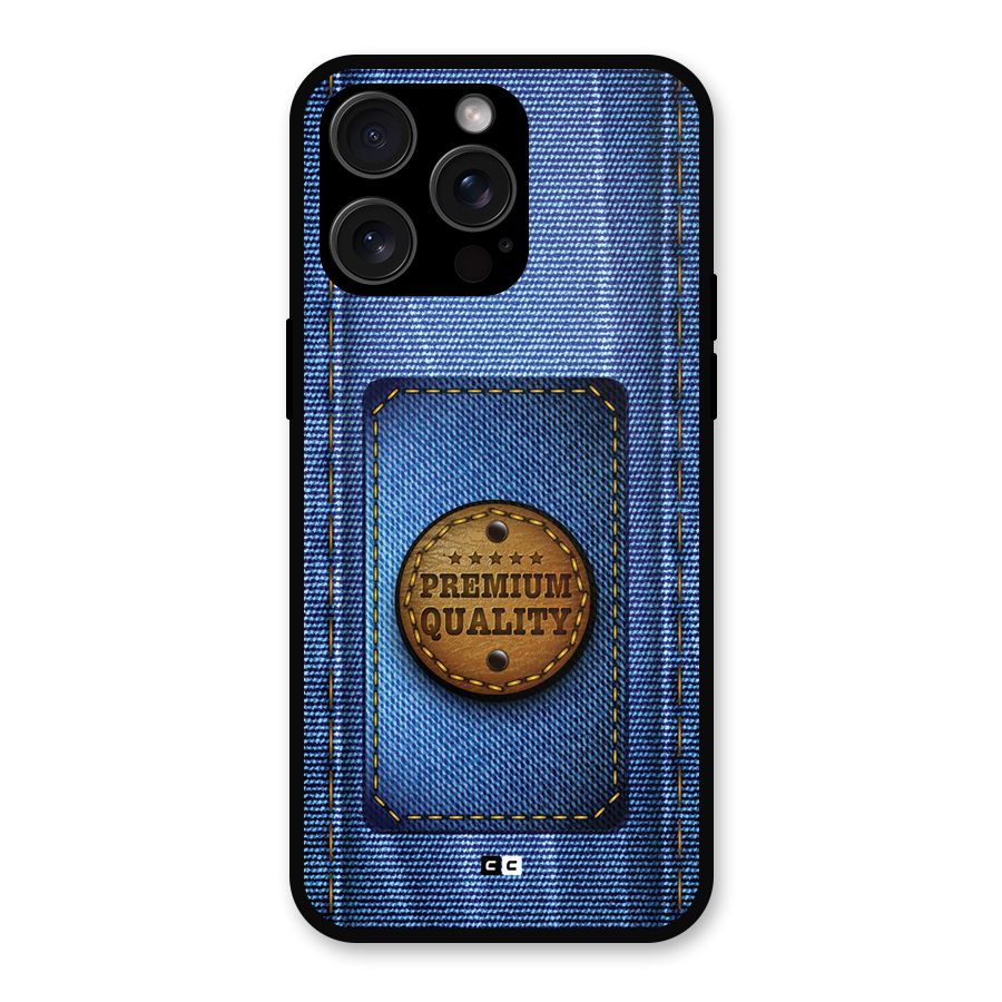 Premium Quality Denim Metal Back Case for iPhone 15 Pro Max