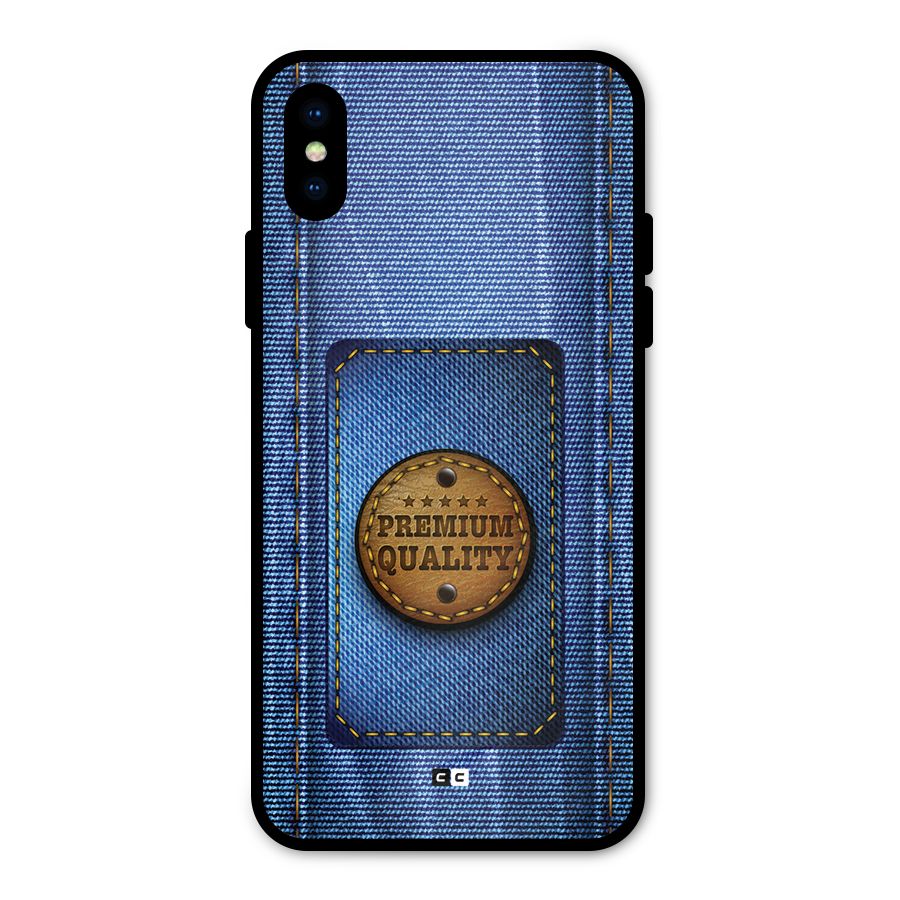 Premium Quality Denim Metal Back Case for iPhone XS