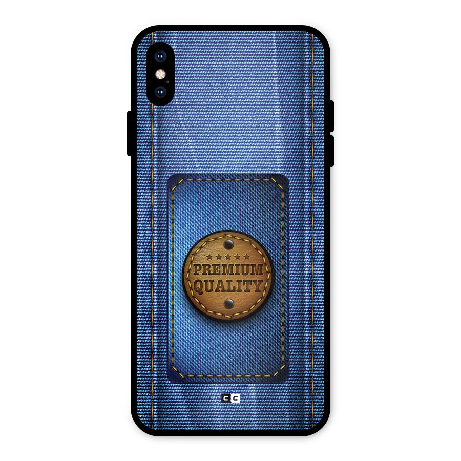 Premium Quality Denim Metal Back Case for iPhone XS Max