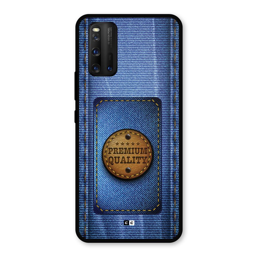 Premium Quality Denim Metal Back Case for iQOO 3