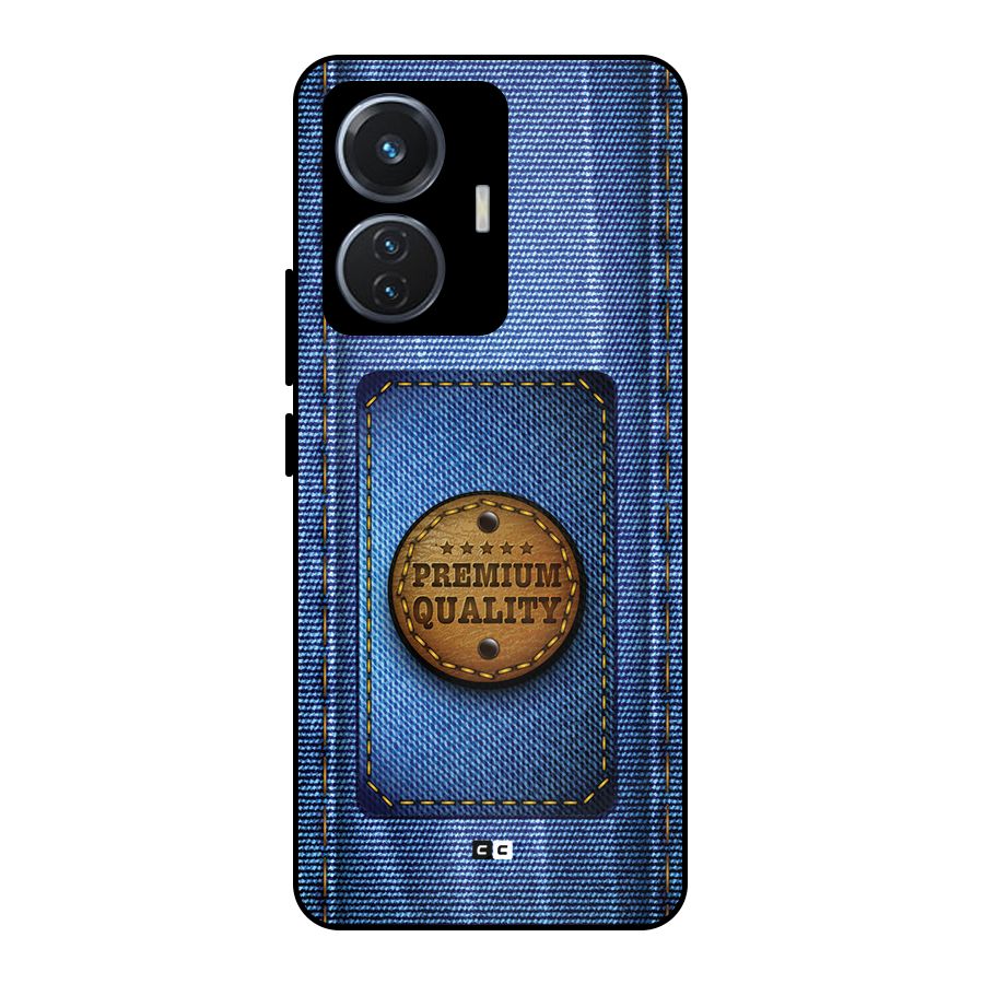 Premium Quality Denim Metal Back Case for iQOO Z6 44W