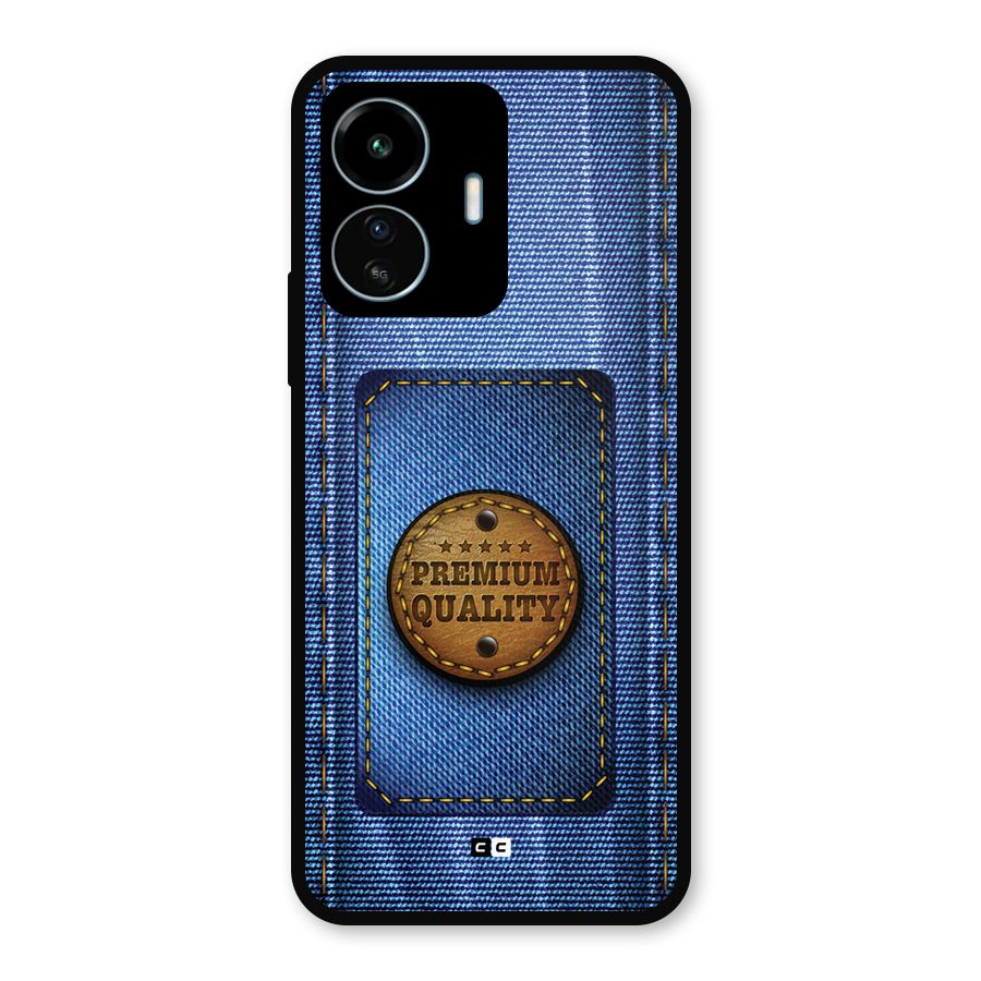 Premium Quality Denim Metal Back Case for vivo iQOO Z6 Lite 5G