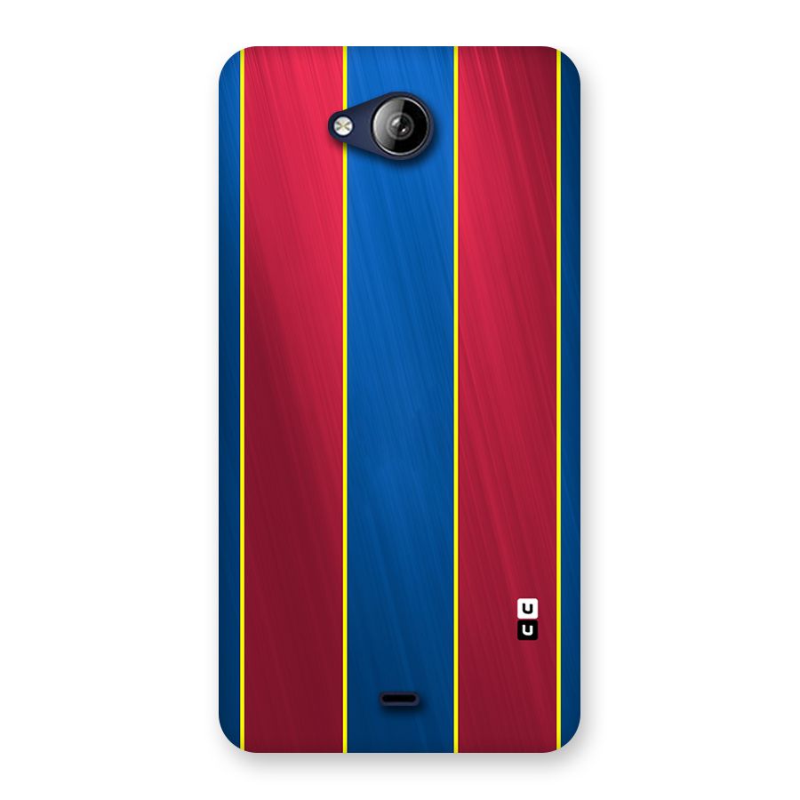 Premium Vertical Stripes Back Case for Canvas Play Q355